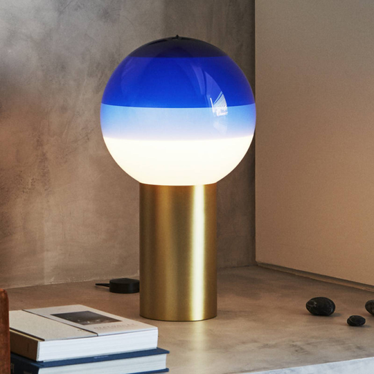 MARSET Dipping Light bordlampe blå/messing