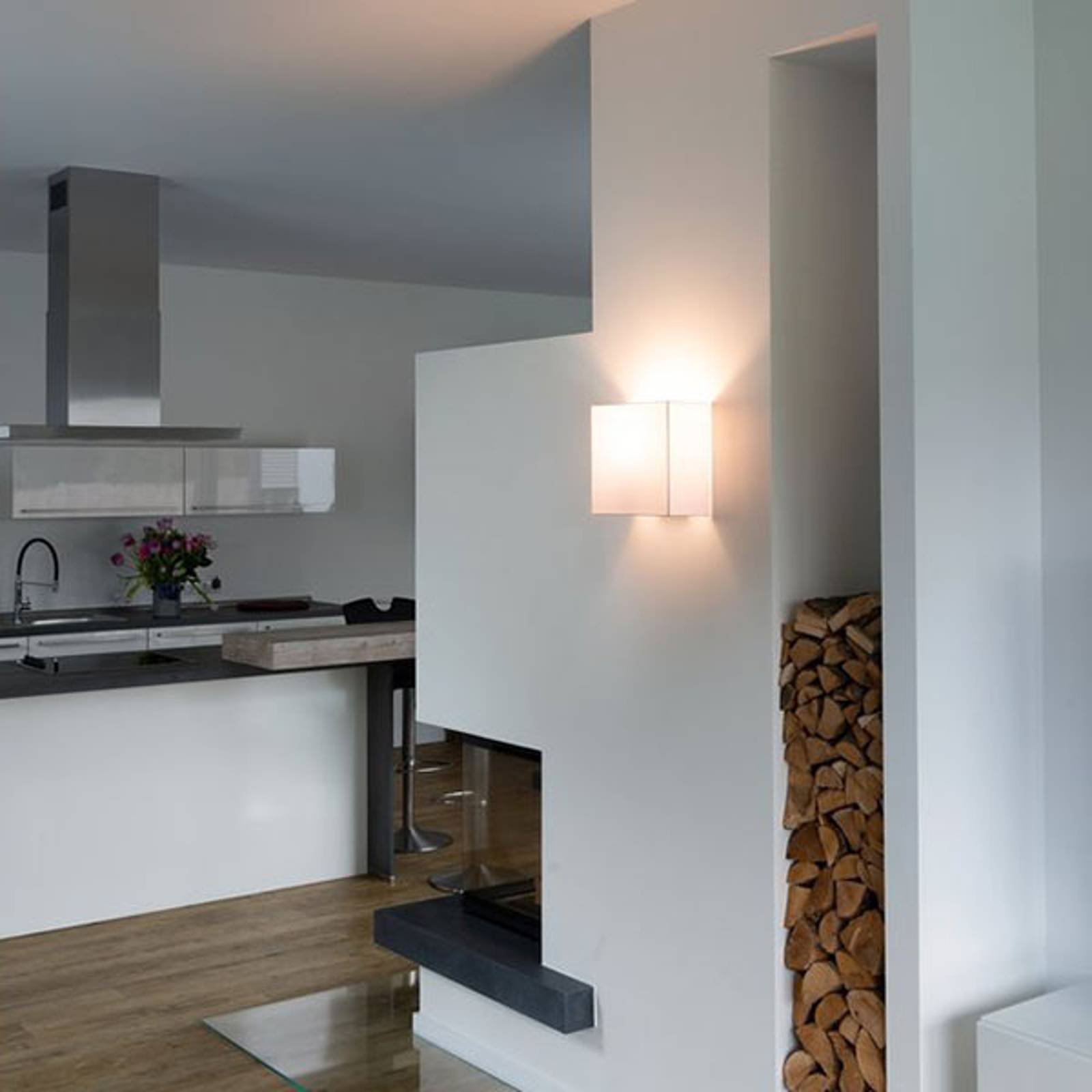 SLV Accanto vegglampe av tekstil, hvit