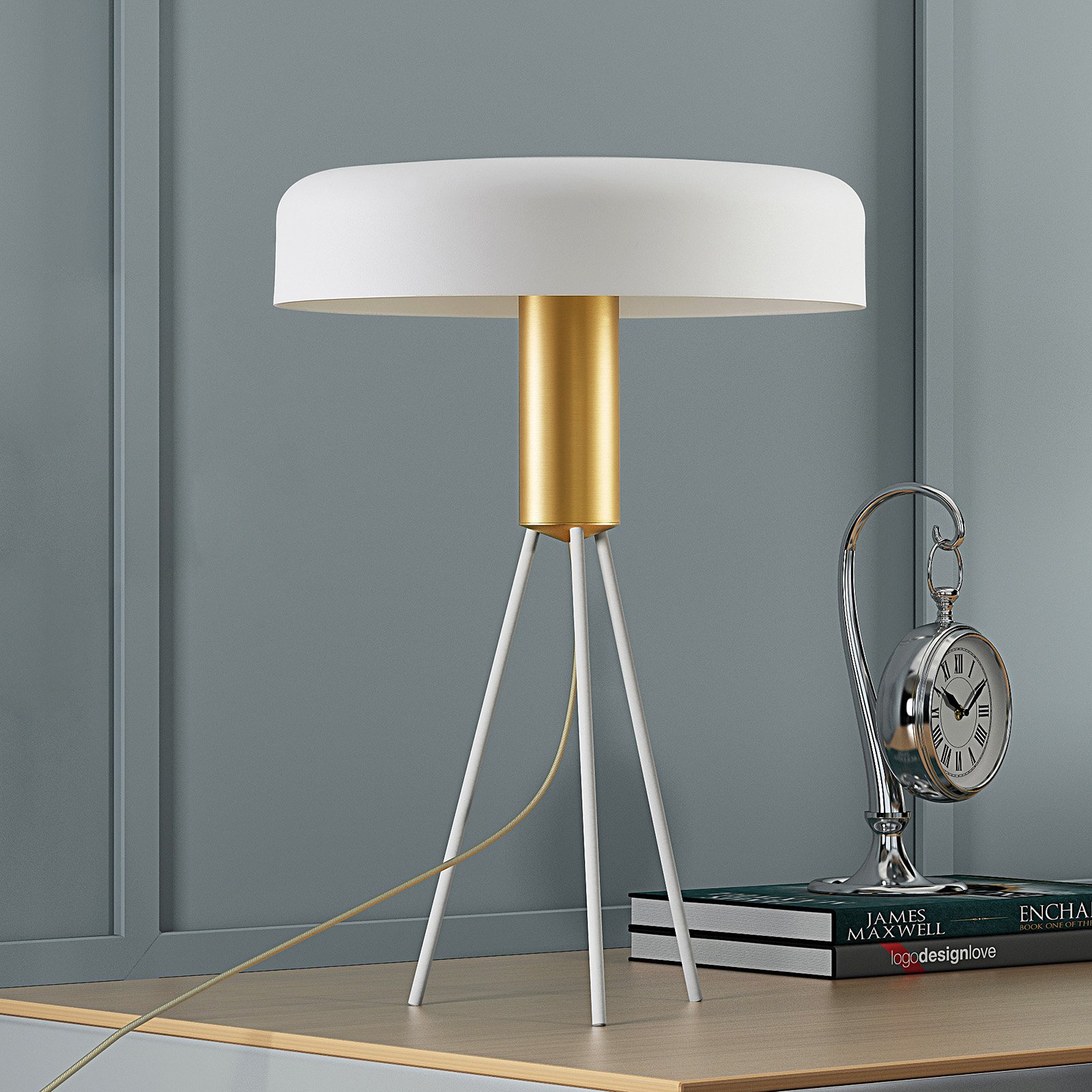 Lucande Filoreta hvit bordlampe