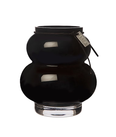 Glassvase Svart d7,8xh4 cm