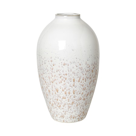 Ingrid Vase L Hvit/Beige