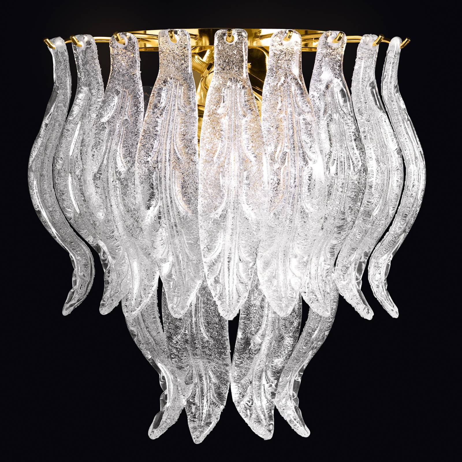 Petali vegglampe med Muranoglass 33 cm