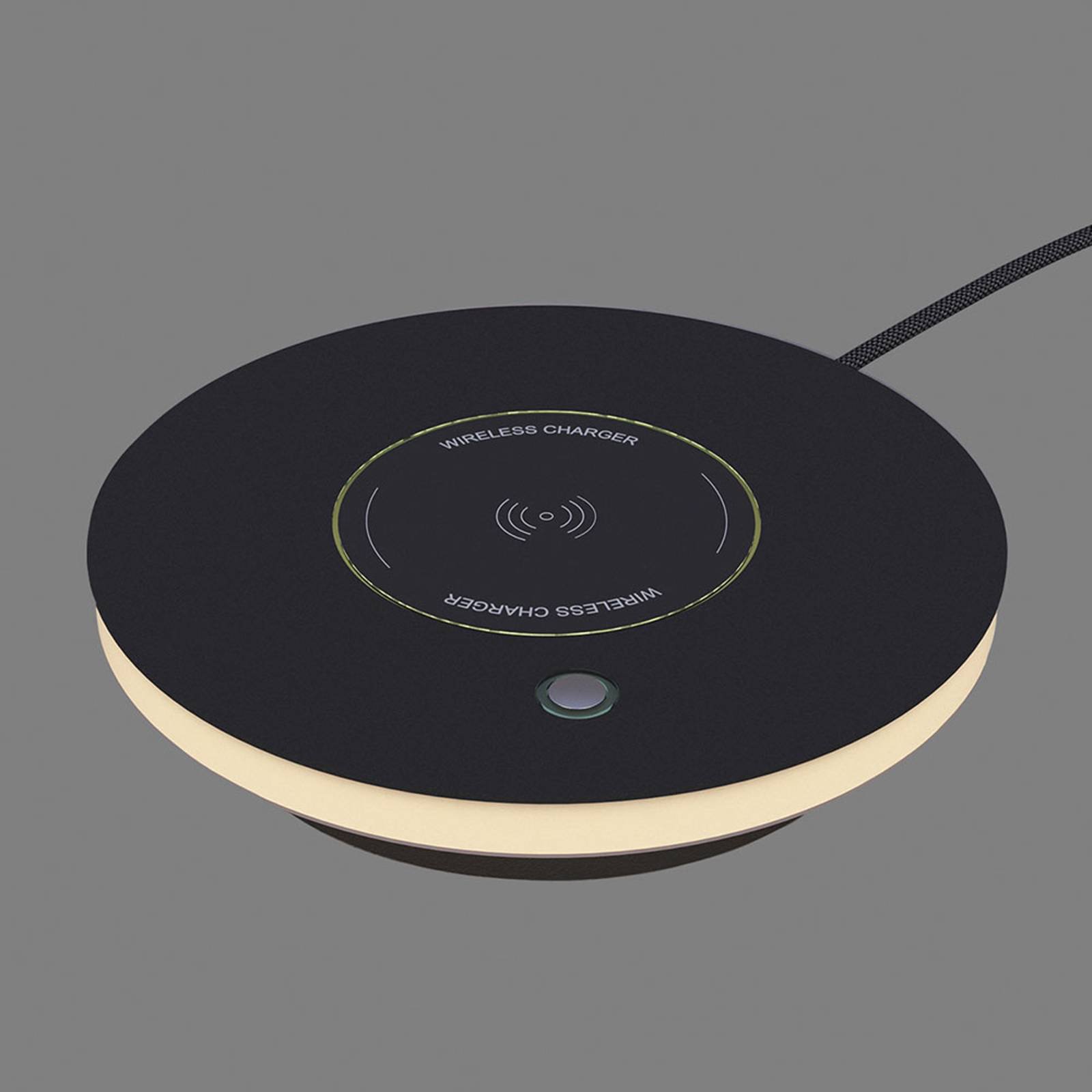 LED-bordlampe Ekil, QI-ladestasjon, svart