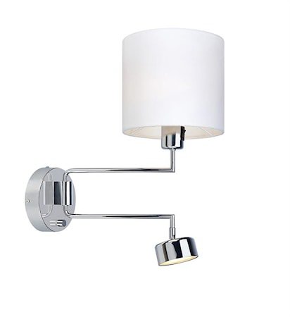 Thelma Vegglampe 2L Chrome/White