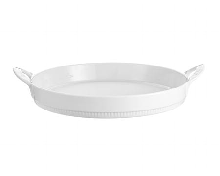 Toulouse fat rundt hvit - 27 cm