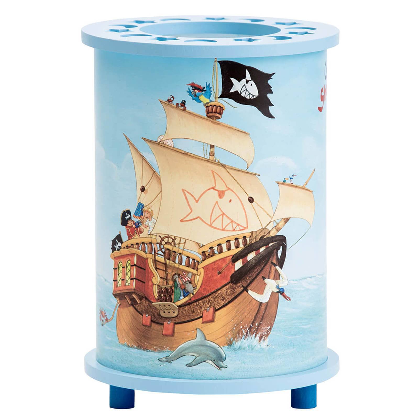Bordlampe til barnerom med Capt'n Sharky-motiv