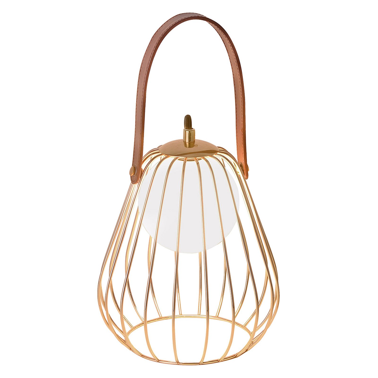 Levik bordlampe med gyllent bur