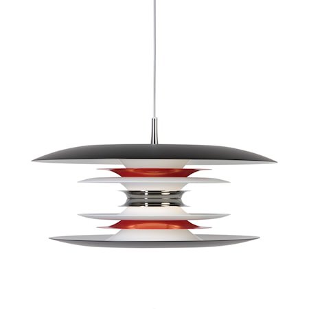 Diablo Pendel Mattsvart / Blank rød 50 cm