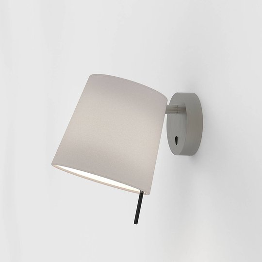 Vegglampe Mitsu Wall i matt nikkel, skjerm-sett