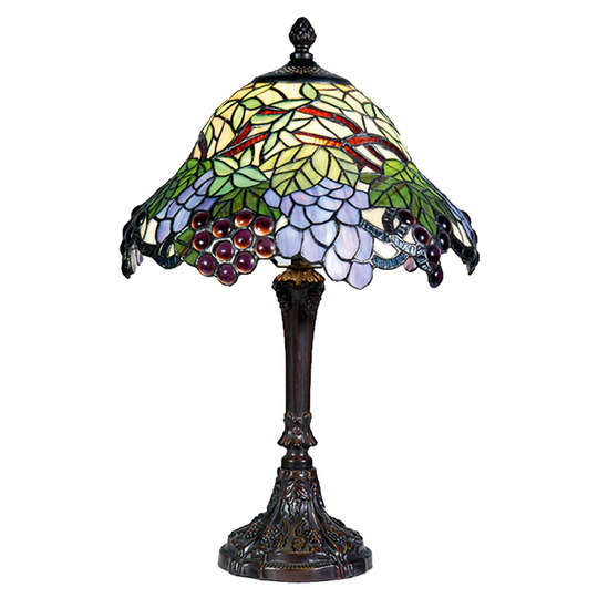 Fargeglad bordlampen Lotta i tiffanystil