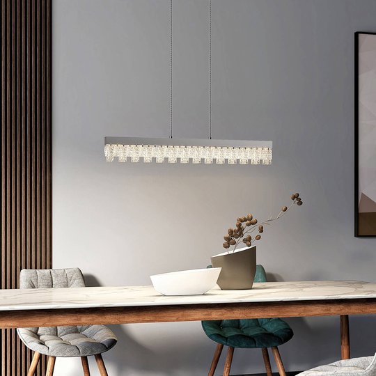 Lucande Bayano LED-hengelampe med krystaller