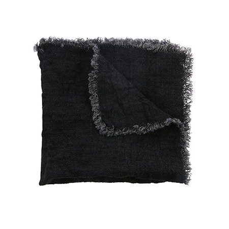 Servietter Lin Sett med 2 stk. Svart 45x45 cm
