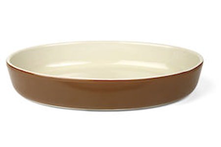 Form oval 27x18 cm brun/beige