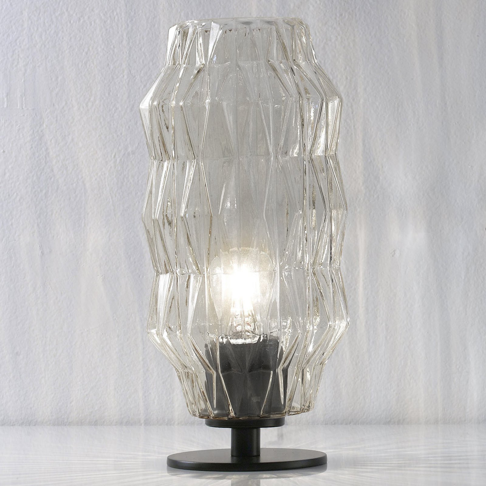 Origami bordlampe, gjennomsiktig