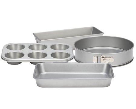 Bakeformsett 4 Deler Sølv