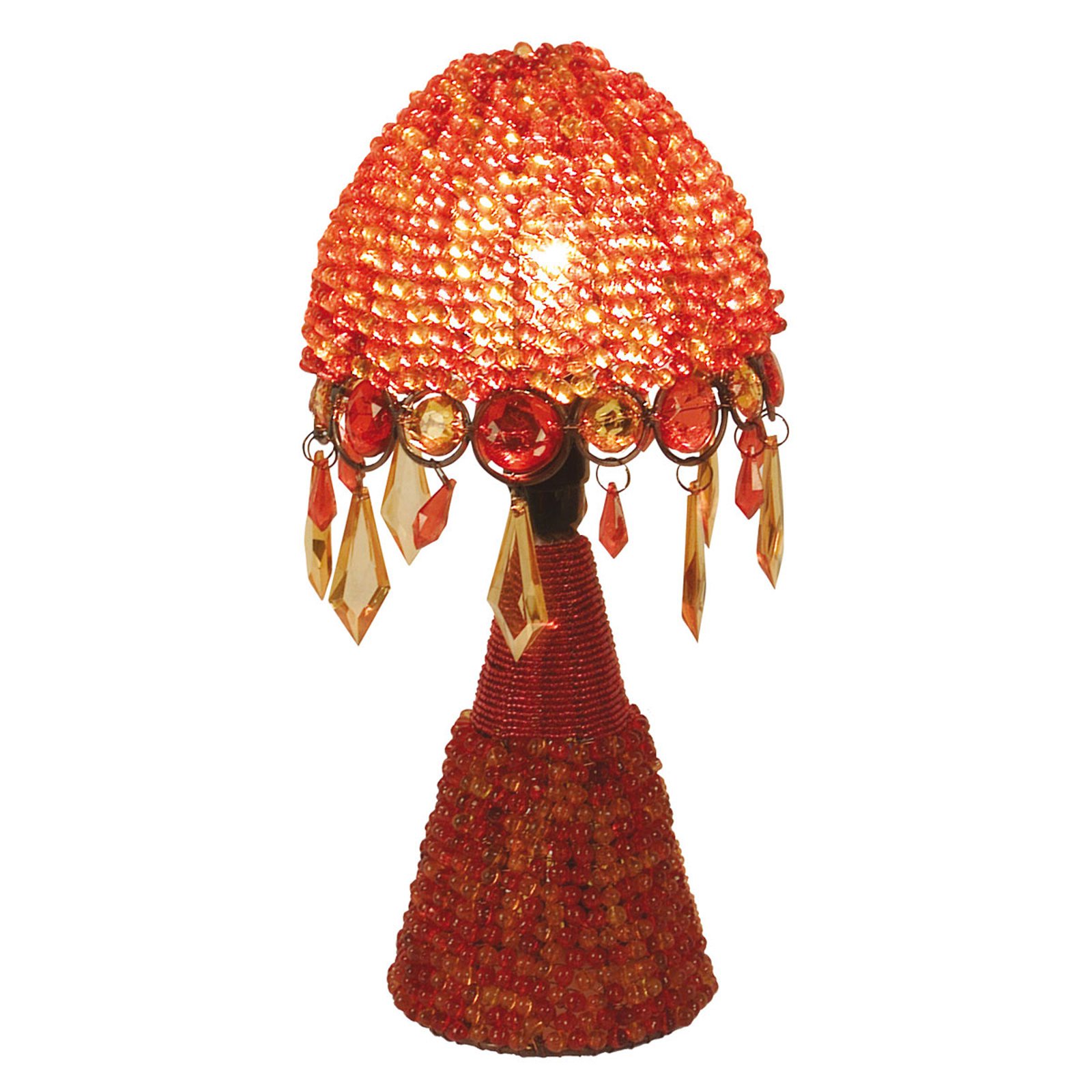 Bordlampe Perla, 30 cm oransje