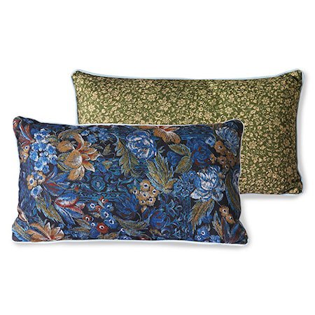 DORIS Printed Pute Blue 35x60 cm