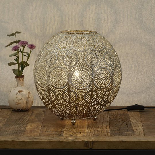 Bordlampe Motivo, kuleformet, gull