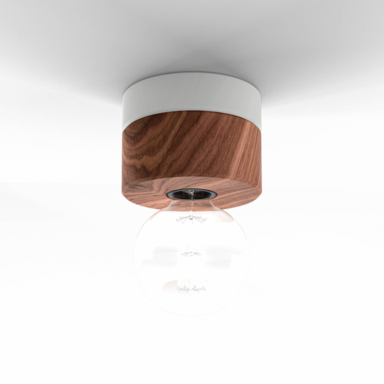 ALMUT 0239 taklampe, bærekraftig, valnøtt/hvit