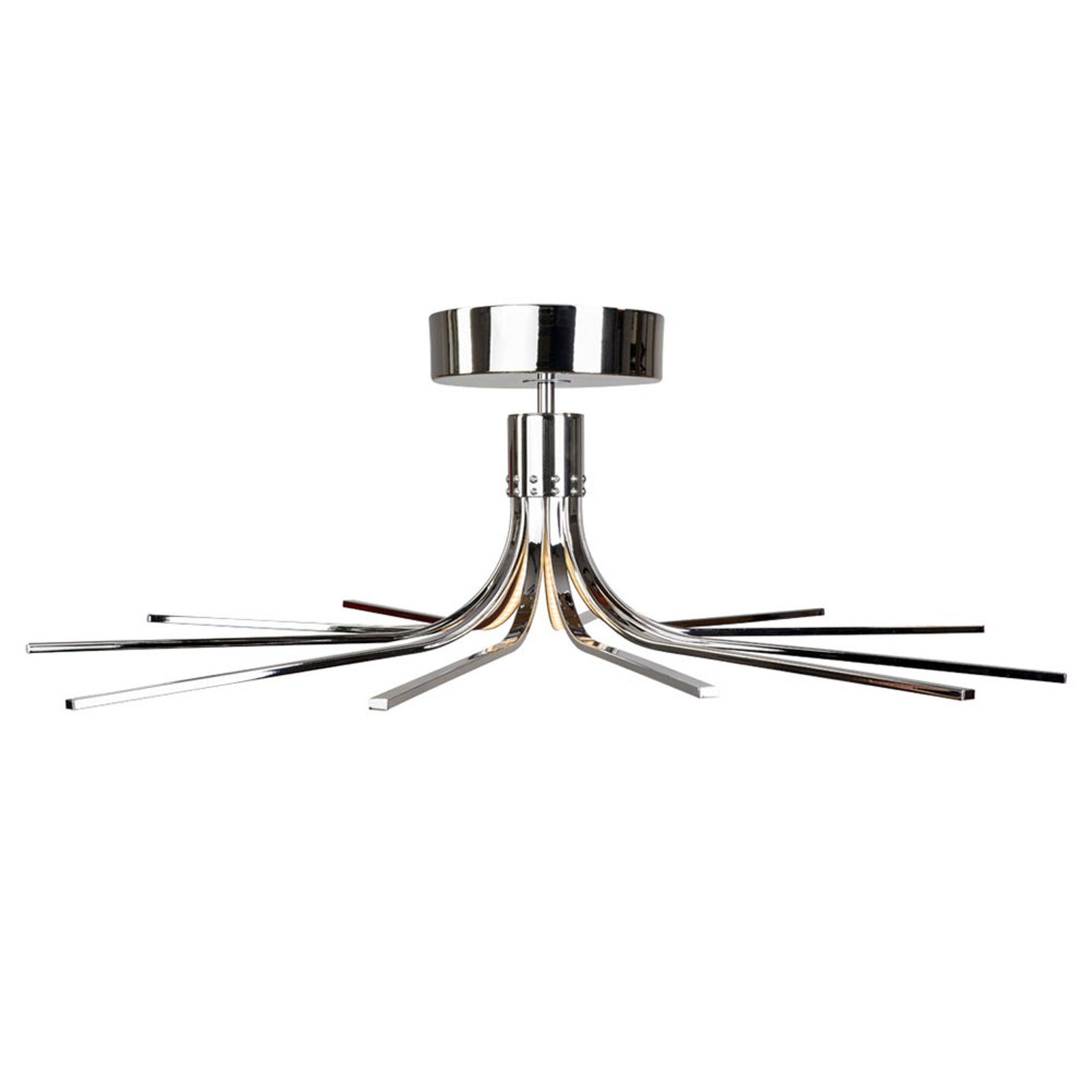 Torino LED-taklampe krom Ø 78 cm