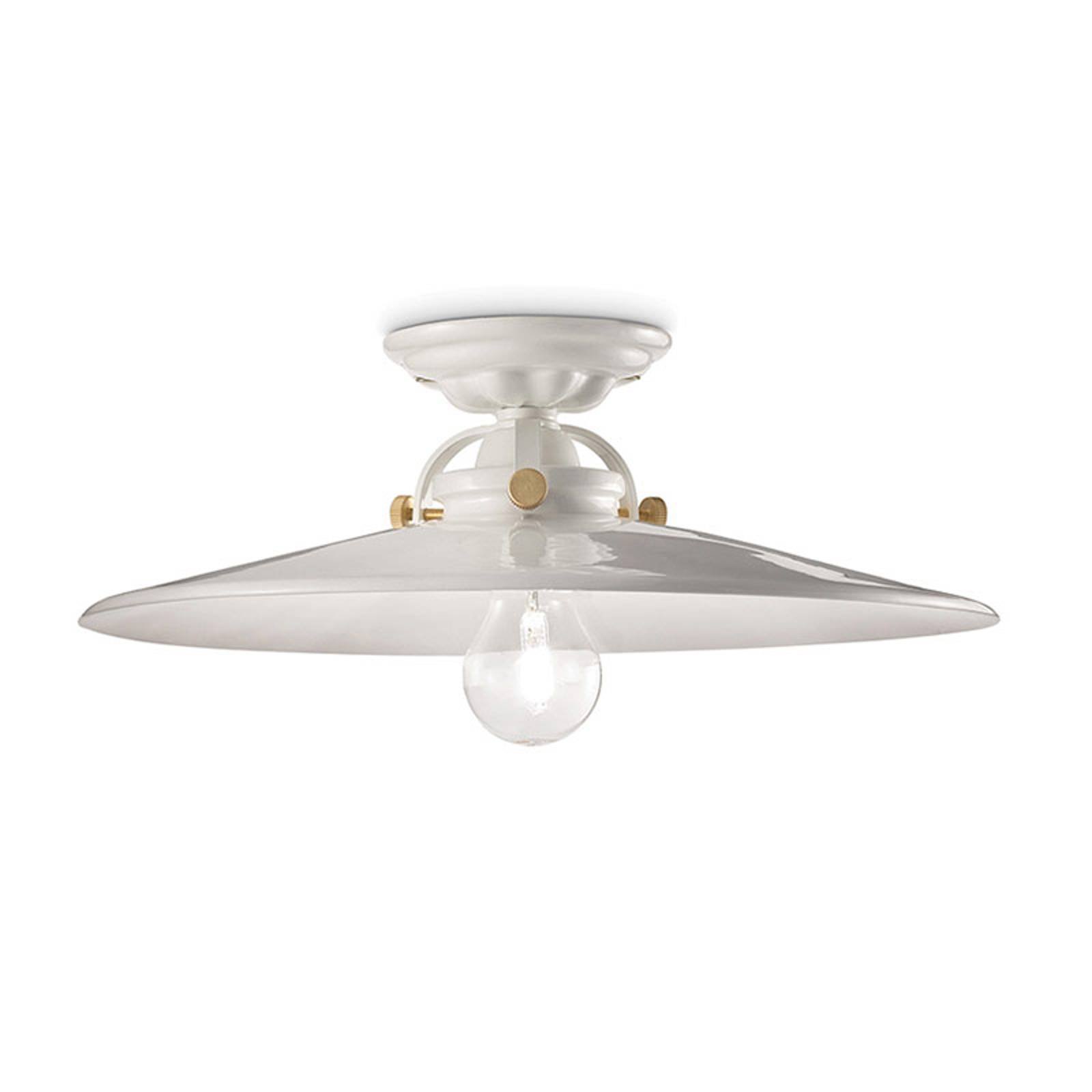 Taklampe i retrostil C105 hvit