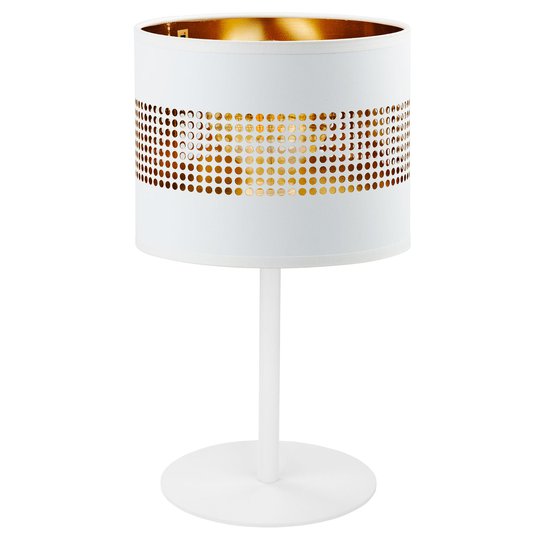 Bordlampe Tago hvit/gull