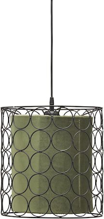 Taklampe Ring Svart/Grønn