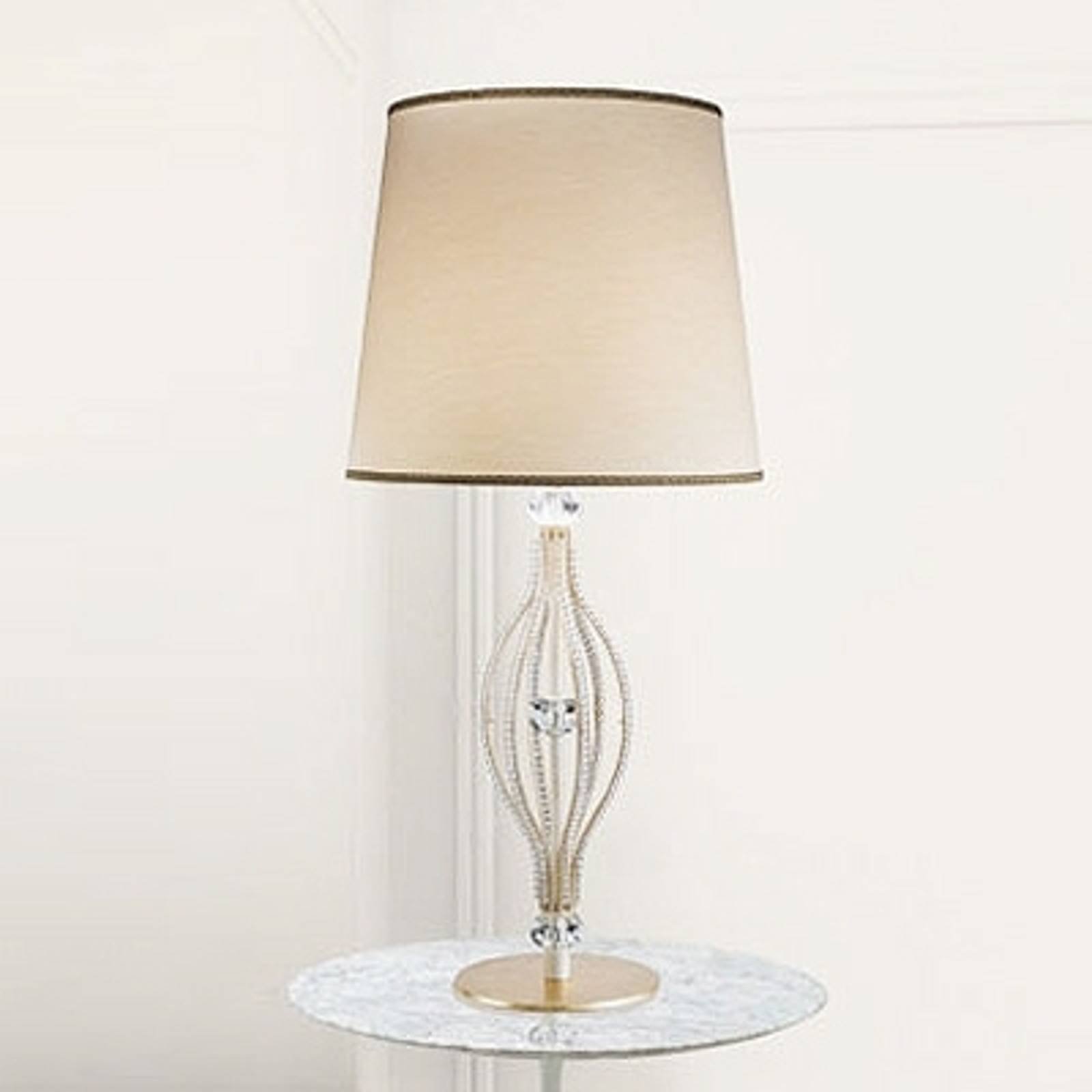 Elfenbensfarget bordlampe ANOUK
