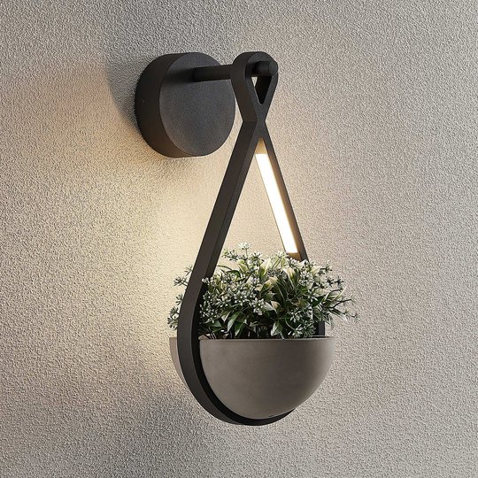 Lucande Florka utendørs LED-vegglampe