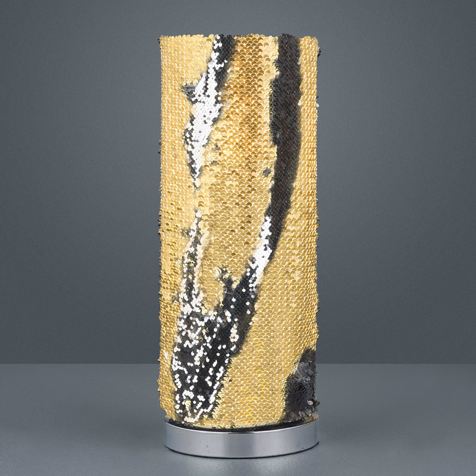 Lindby Jacira bordlampe med vende-paljetter
