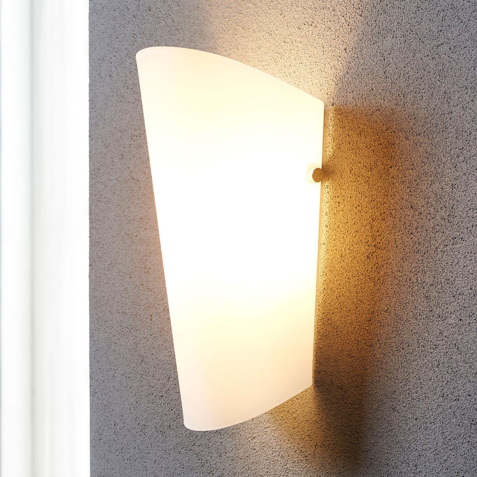 Taras - blomstervegglampe med glasskjerm