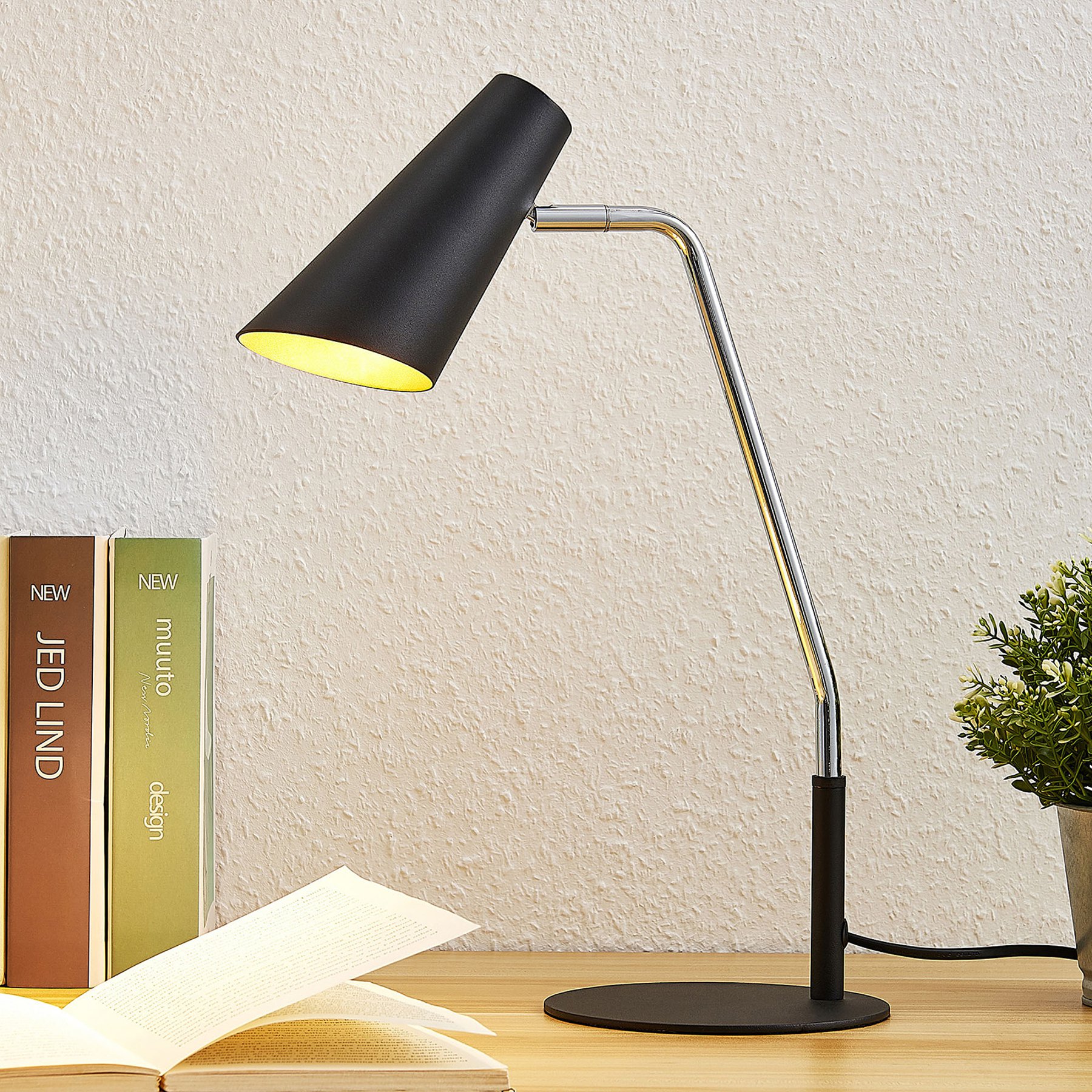 Lucande Wibke bordlampe i svart