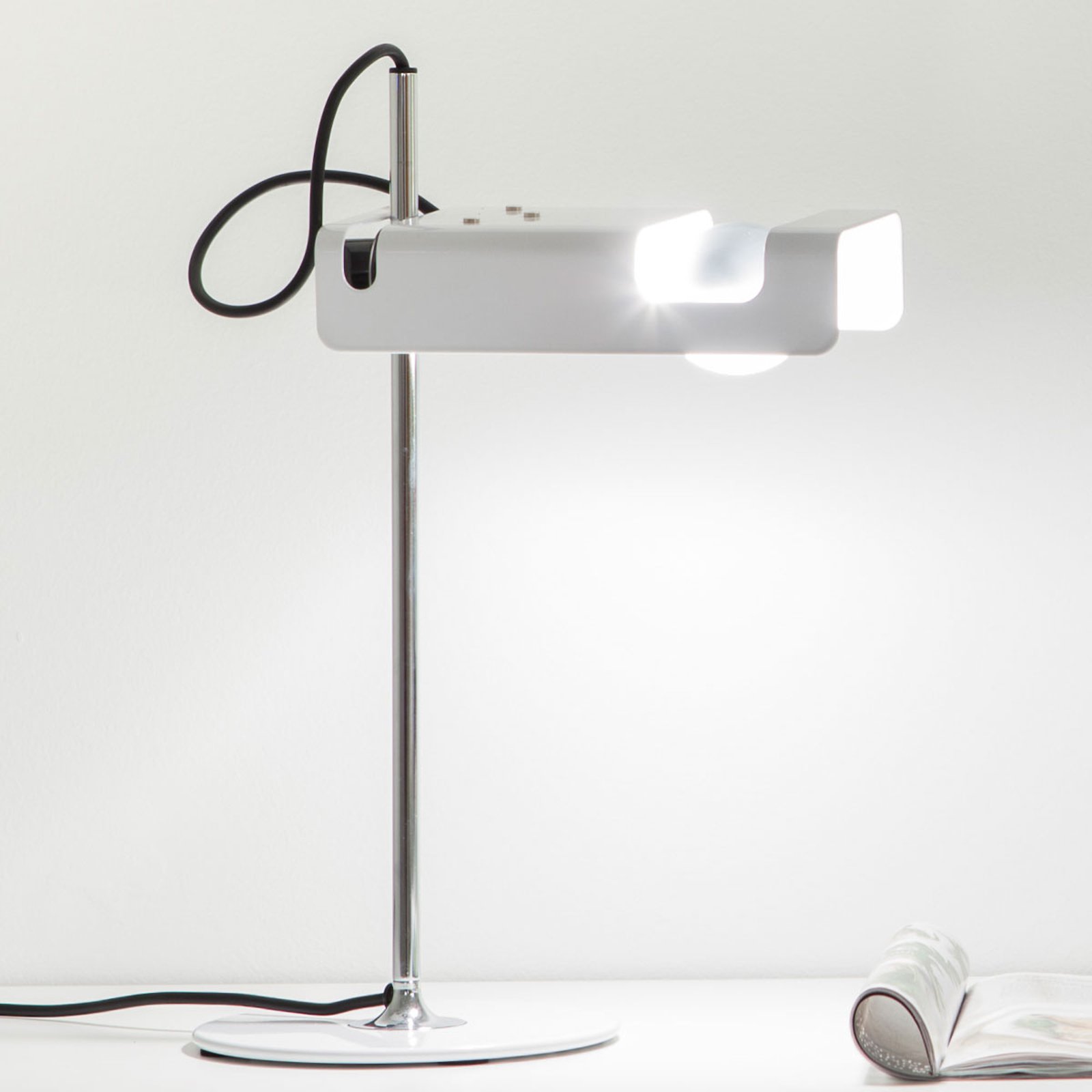Horisontal bordlampe Spider, hvit