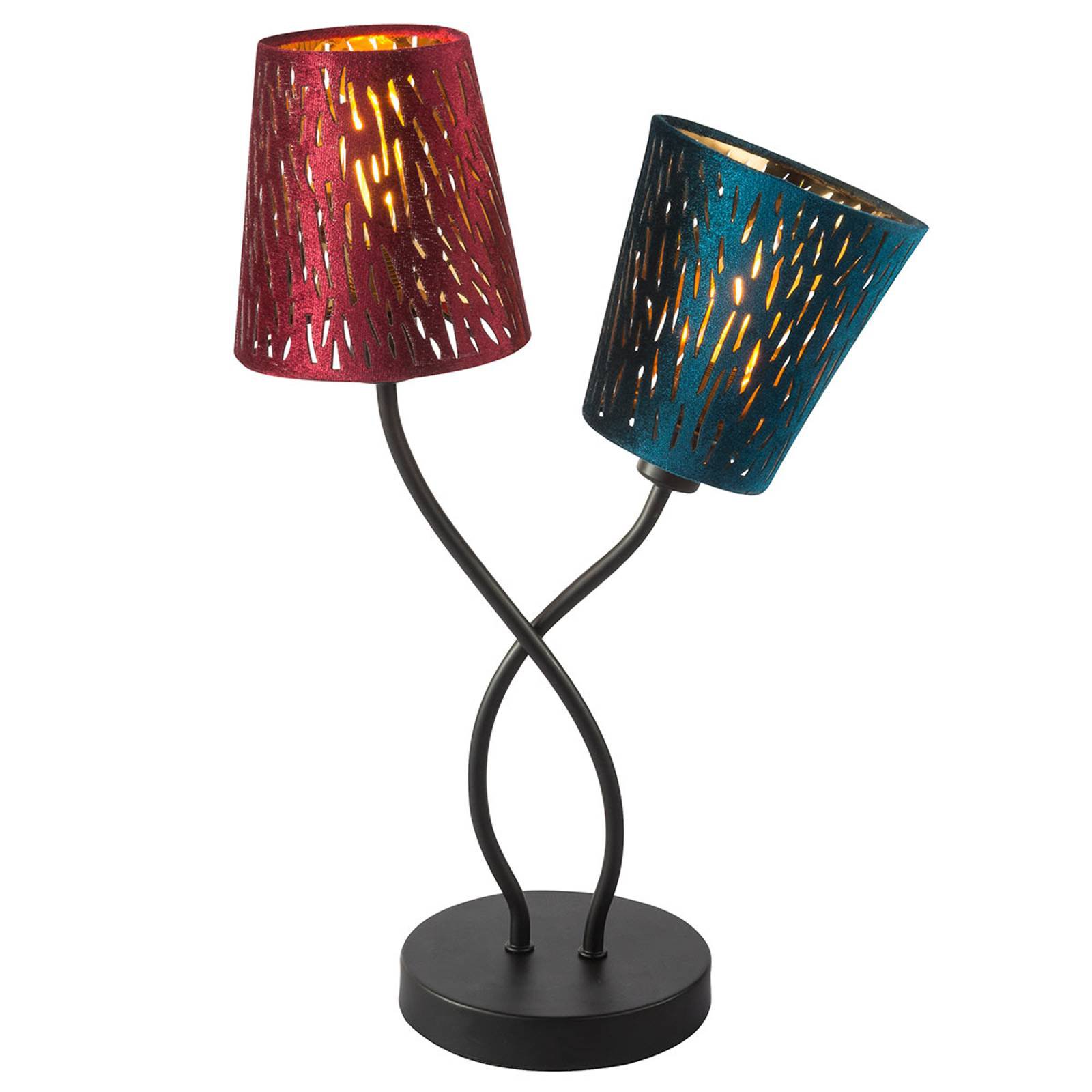 Ticon – bordlampe med tofargede skjermer