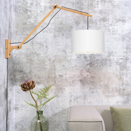 GOOD & MOJO Andes vegglampe justerbar hvit Ø32cm