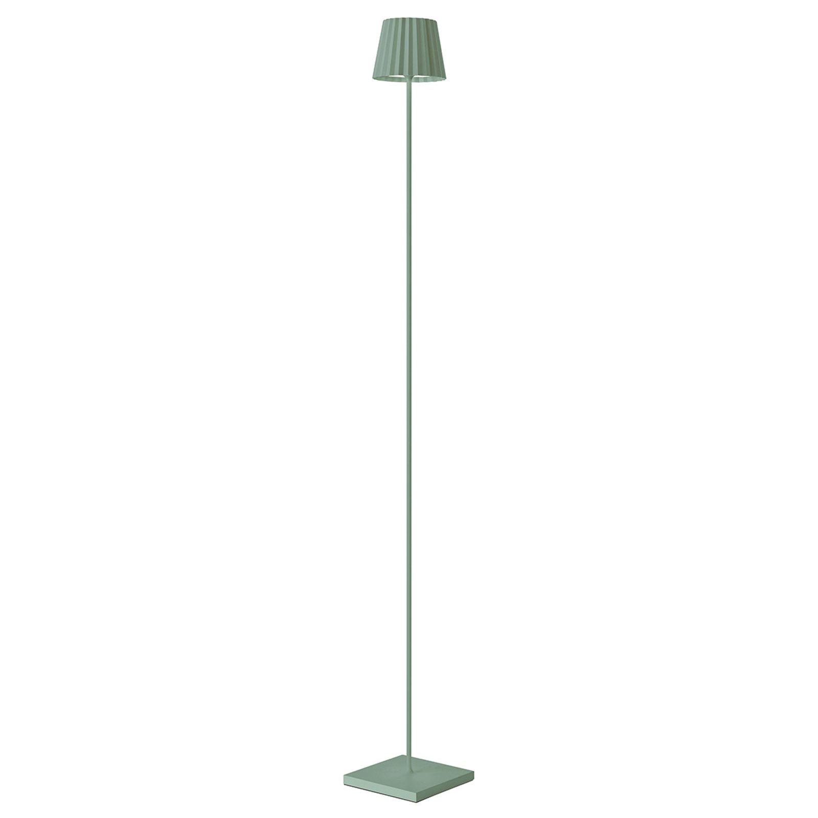 LED-gulvlampe Troll for utebruk, grønn