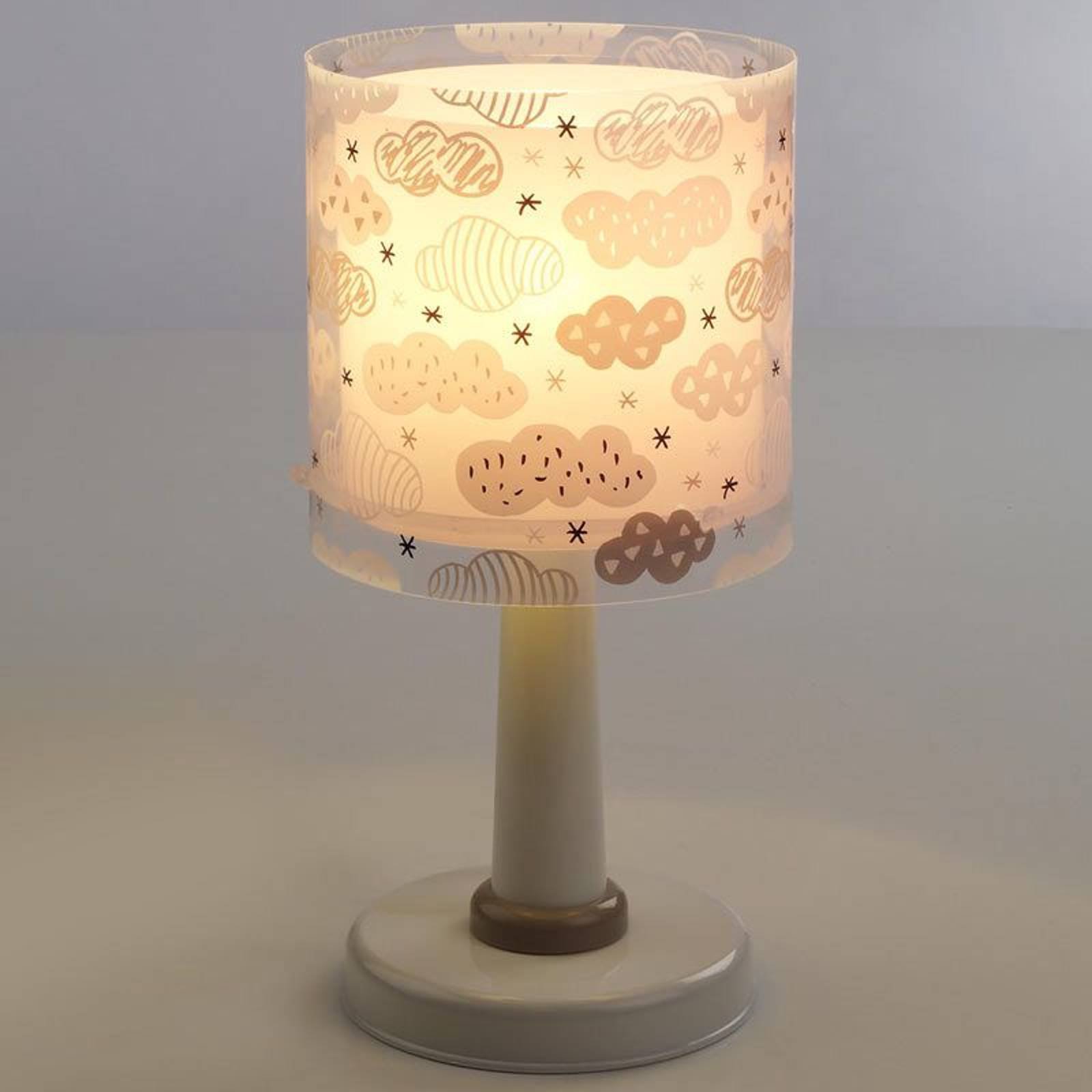 Clouds bordlampe for barnerom, rosa