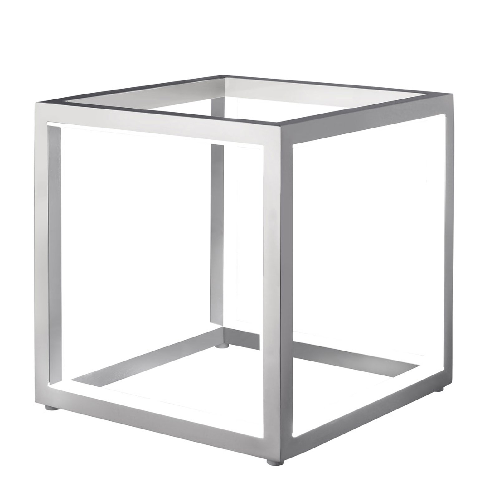 Delux - LED-bordlampe i kubeform, alu, 20 cm