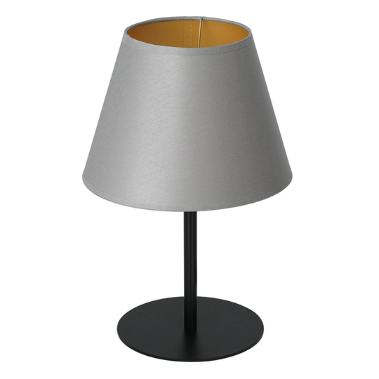 Bordlampe Soho, konisk høyde 33 cm grå/gull