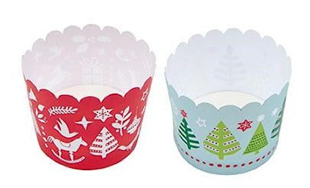 Julete bakeformer 12-pakning 60 x 55 mm