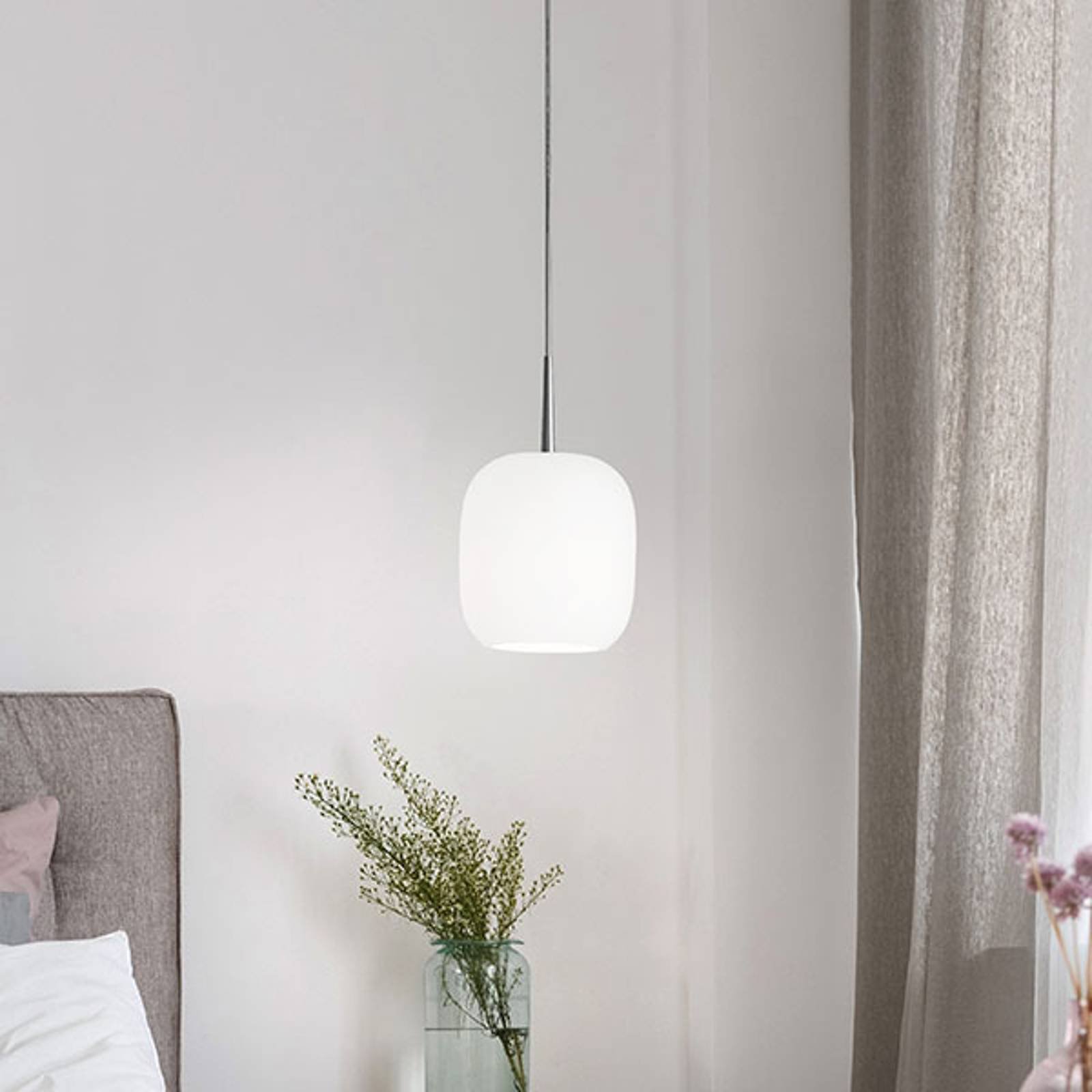 Casablanca Murea glass-hengelampe med kabelpendel
