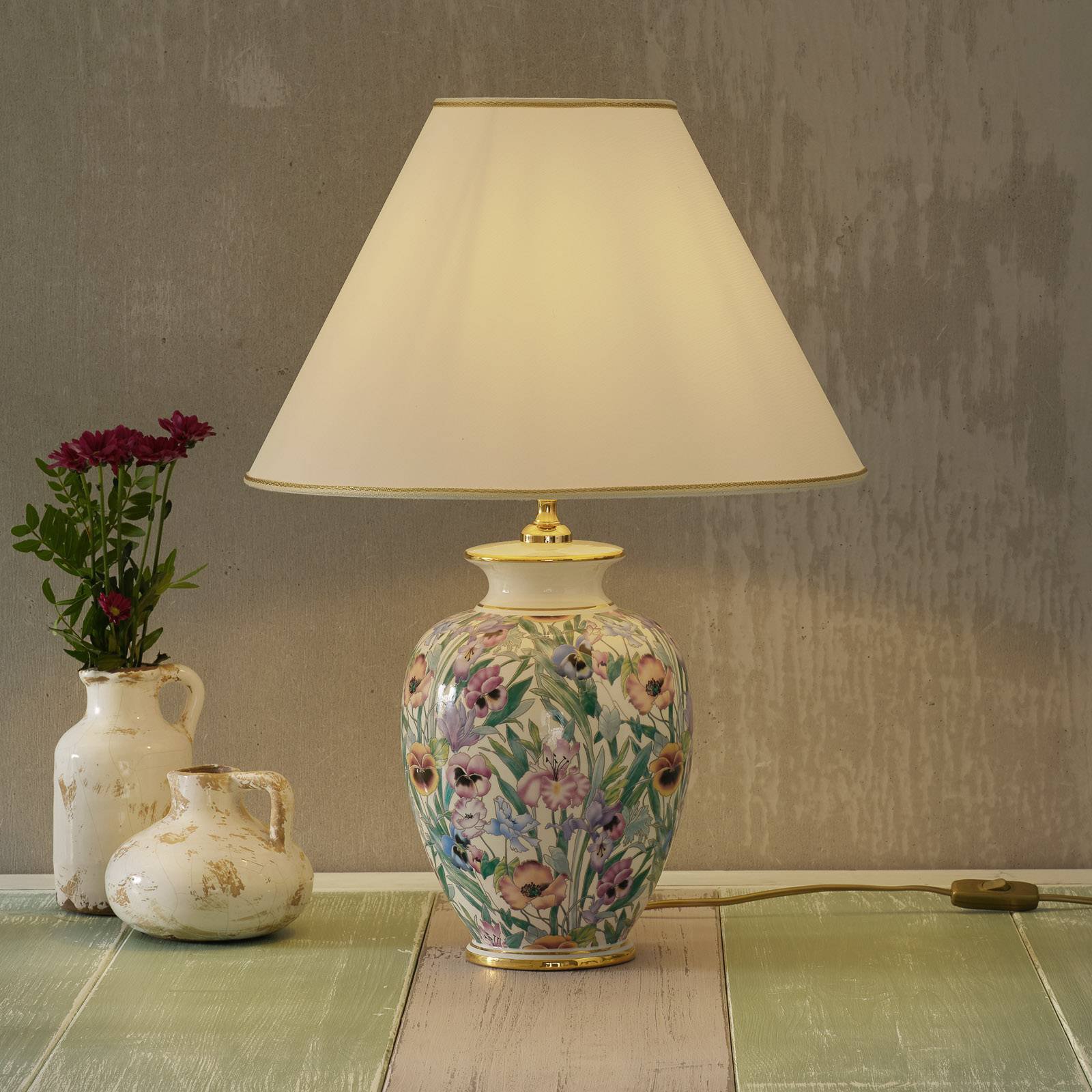 KOLARZ Giardino Panse - floral bordlampe 40 cm