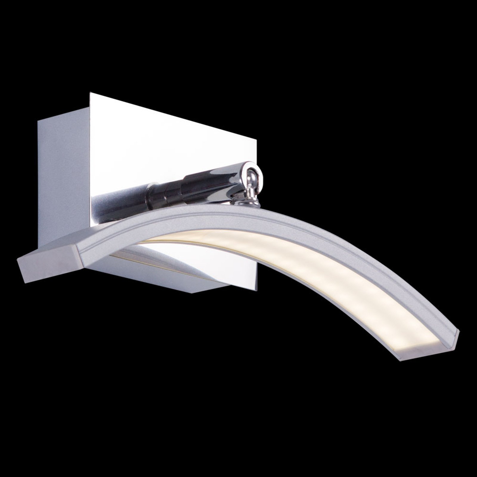 Buet LED vegglampe Largo med aluminiumsfinish