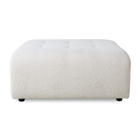 Vint couch: element fotskammel Boucle, kremhvit