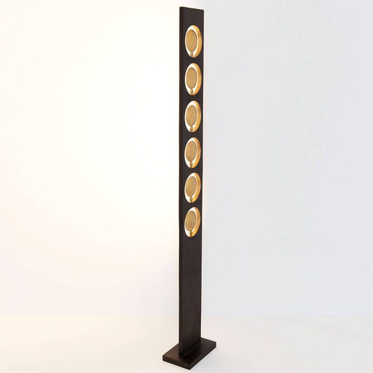 Tenacia LED-gulvlampe 6 lk. med roterbare skjermer