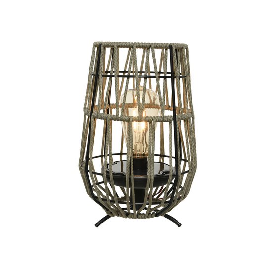 897598 LED-solcelle-bordlampe sand med rav-pære