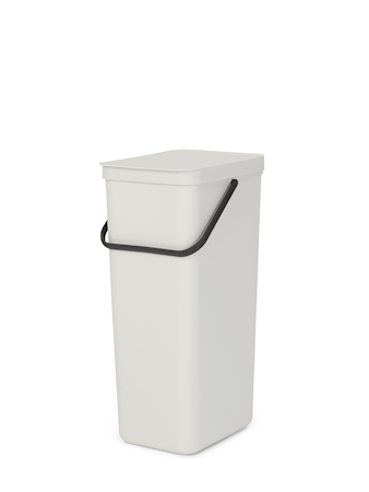 Avfallsbøtte Sort & Go 40L, lysegrå