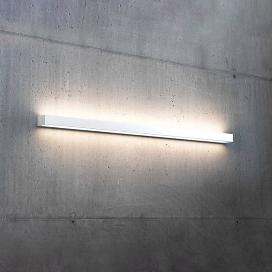 LED-vegglampe Mera, bredde 120 cm, hvit, 3 000 K