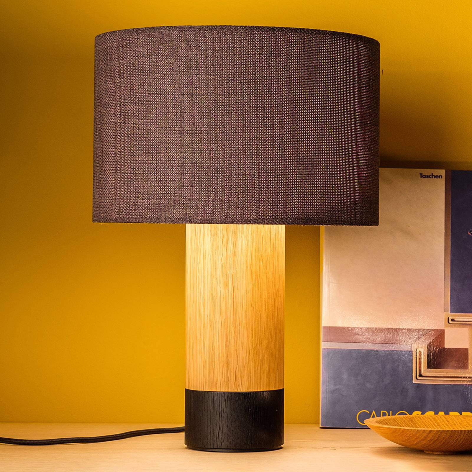 Bordlampe Klippa svart Trooper grafitt 41cm