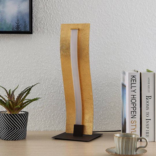 Lindby Larisa LED-bordlampe i bølget design